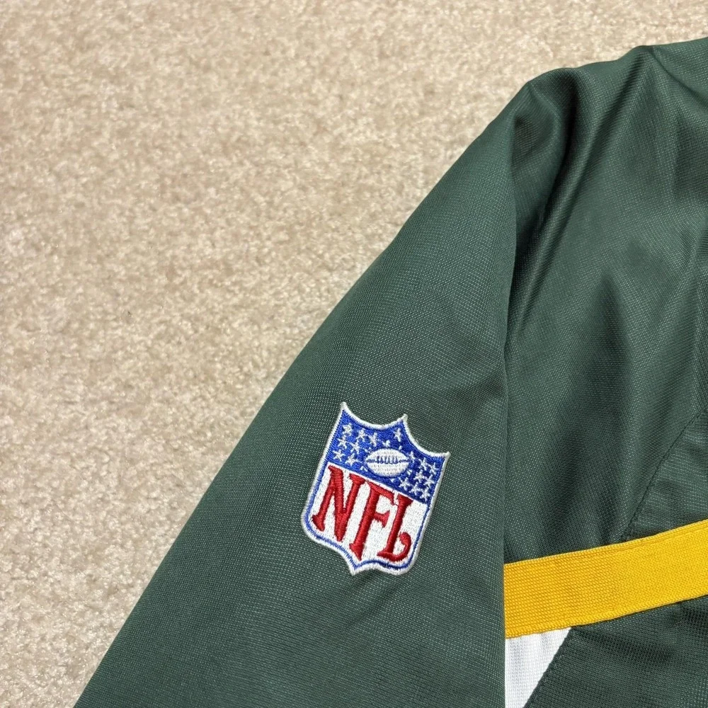 Green Bay Packers Jacket Mens‎ Large Green NFL Football Reebok Hooded Fleece